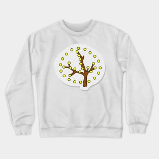 Festive tree with a garland. Minimalistic design. Gift for a child or nature lover, biologist Crewneck Sweatshirt